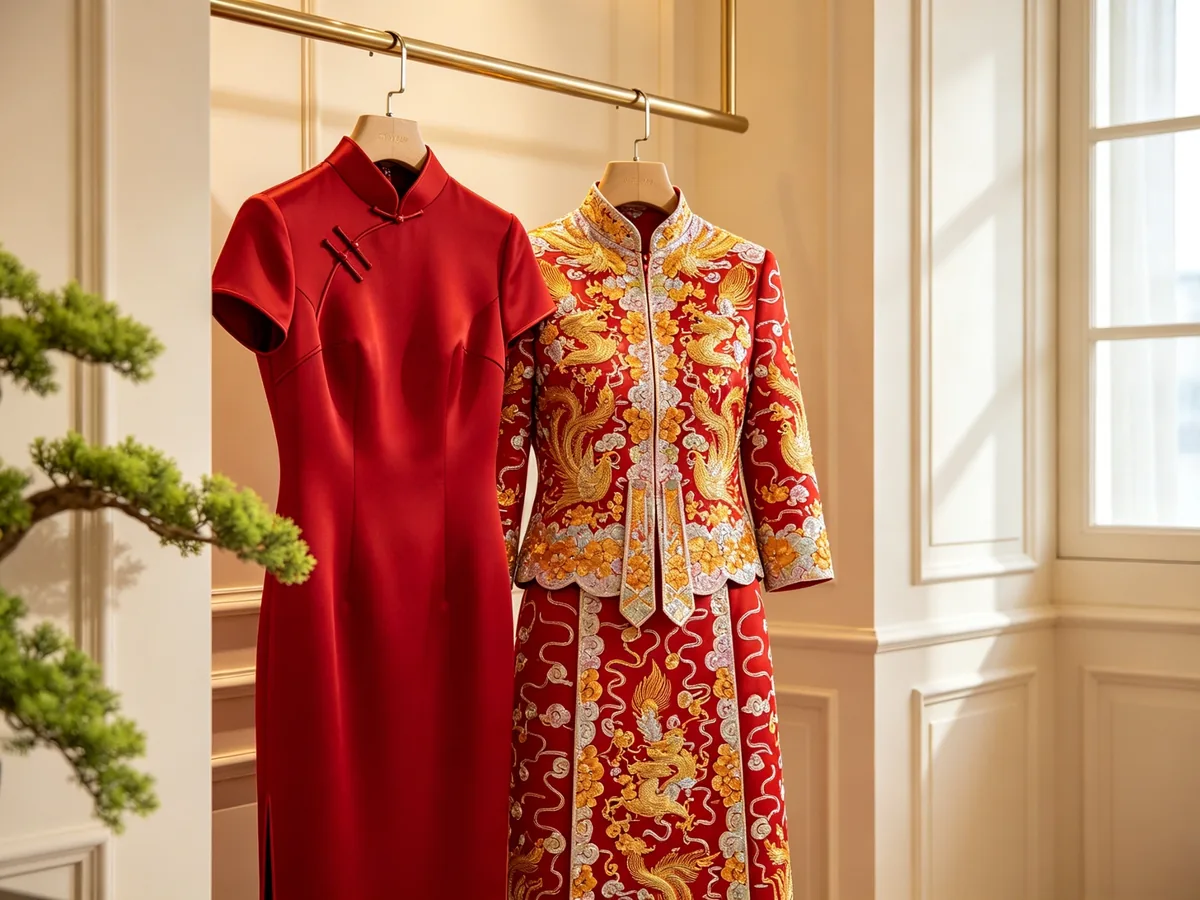 Qipao and qun kwa wedding attire